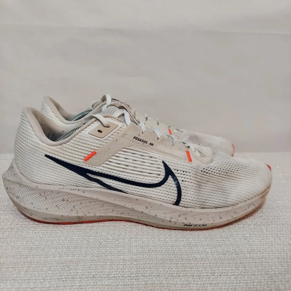 Nike Air Zoom Pegasus‎ 40 Shoes Mens 12 White Running Athletic Sneakers